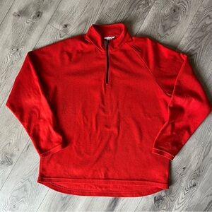 Quechua Decathlon Men's Orange Half-Zip fleece‎ Sweater XL